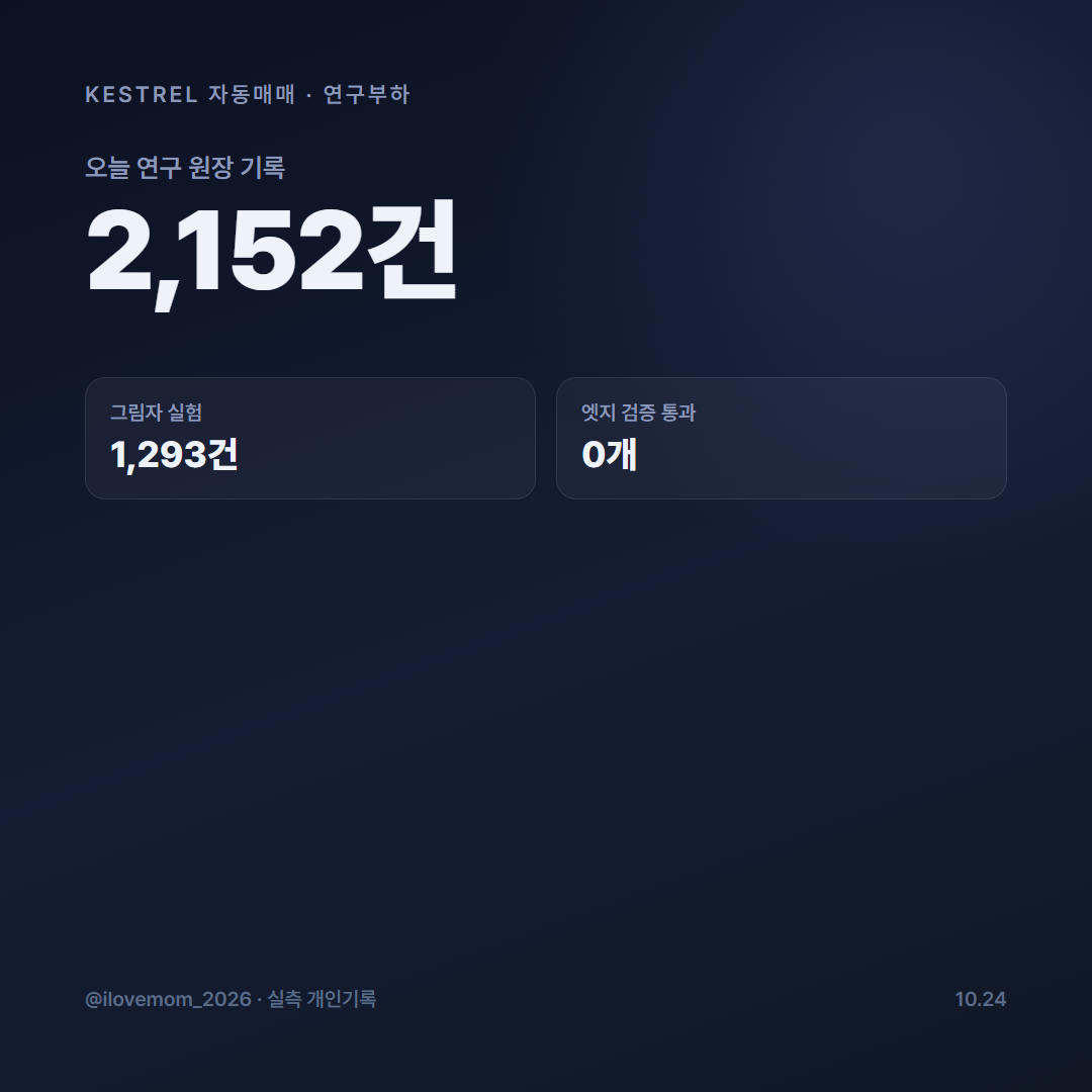 KESTREL 실측 리포트